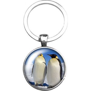 Sleutelhanger Glas - Pinguins