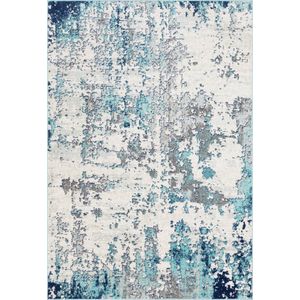 SURYA Vloerkleed - Woonkamer, Slaapkamer - Modern Abstract Tapijt SARAH - Blauw/Grijs - 160x220 cm