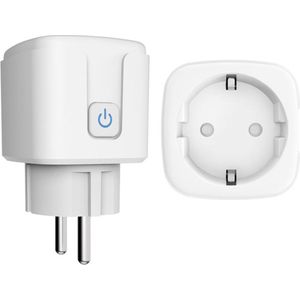 T-PHOX Slimme Stekker Smart Plug WiFi Met energiemeter - 20A - 1 stuks (Geschikt Voor Alexa / Google Home - Verbruiksmeter - Energiekosten)