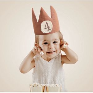 Verjaardag - Verjaardagskroon - Baby - Hoedje - Kroon - 100% Katoen - 1 tot 6