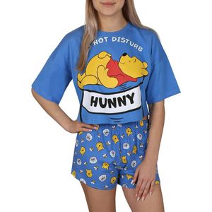 Winnie de Poeh Disney Vrouwen zomer pyjama korte mouw blauw
