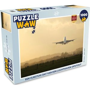 Puzzel Een vliegtuig dat van een luchthaven opstijgt - Legpuzzel - Puzzel 1000 stukjes volwassenen
