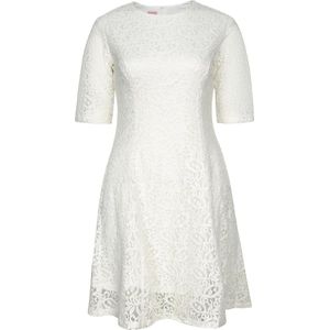La V  Kanten jurk met driekwart mouwen Wit - 170