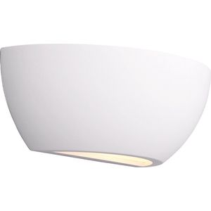 LED Wandlamp - Wandverlichting - Torna Roman - E14 Fitting - Rechthoek - Mat Wit - Gips