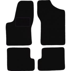 Zwarte veloursmatten voor: Fiat Seicento hatchback (1998-2010)