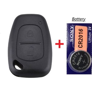 2 knoppen Autosleutel behuizing met Batterij geschikt voor Opel Vivaro / Opel Movano / Renault Traffic / Renault Master / Nissan Primastar / Nissan Kubistar / Autosleutel Opel.