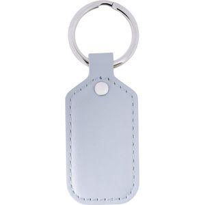 Wearable betaal sleutelhanger - leer - kleur Sky Blue - contactloos betalen - gadget - NFC - digitaal visitekaartje