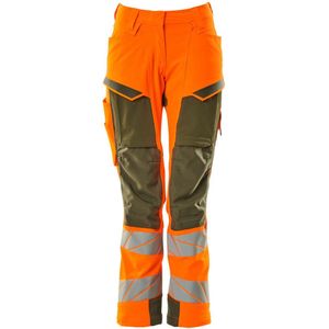 Mascot Accelerate Safe Broek met kniezakken 19078-511 - hi-vis oranje/mosgroen - C42 - 82