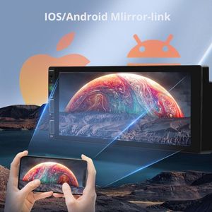 Draadloze Apple Carplay Autoradio Met Android Auto En 6,86"" Touchscreen: Bluetooth - Mirror Link - FM - USB/AUX En Achteruitrijcamera