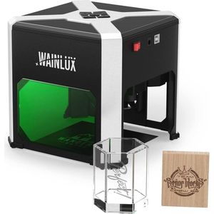 Mini Lasergraveermachine 3000mW - Draagbare Lasersnijder met App-Bediening voor Hout, Vinyl, Leer en DIY Projecten