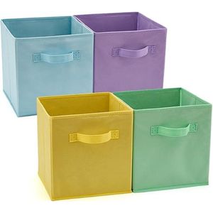 kuipen met handvat, kubusvlies en Oxford, mand, 25 x 25 x 25 cm,/4