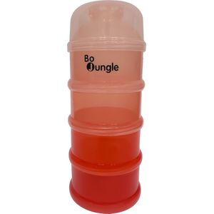 Bo Jungle - Melkpoeder Doseerdoosjes - Melkpoederverdeler - 4 compartimenten - Bewaarbakjes Babyvoeding - Poedertoren Dispenser- Kraamcadeau - Dose Tinted Terracotta