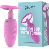 Teazers - Suction Cup met Clitoris Vibrator - Clitoris Zuiger met Tong - Vibrators voor Vrouwen - Sex Toys voor Vrouwen - Vibrators - Clitoris Stimulator - Roze