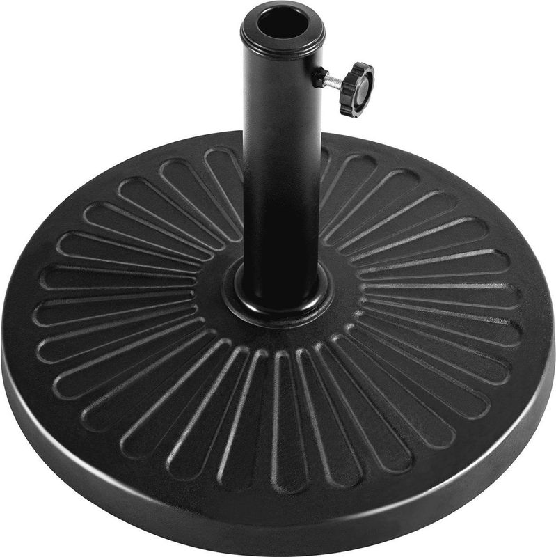 Ronde Parasolstandaard voor Tuin en Balkon, Geschikt voor Parasolstokken tot 48 mm, 10 kg