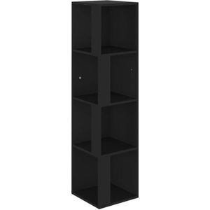vidaXL - Hoekkast - 33x33x132 - cm - spaanplaat - zwart
