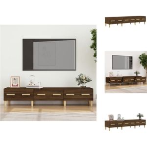 vidaXL Moderne TV-meubel - Bruineiken - 150 x 34.5 x 30 cm (B x D x H) - Kast