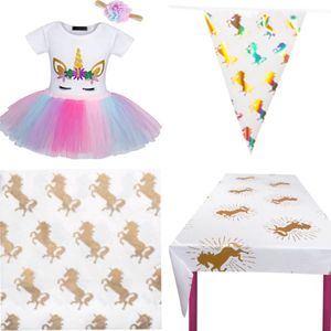 17-delige Unicorn cakesmash kleding en party decoratie set Charming One - cakesmash - 1e verjaardag - eenhoorn - unicorn