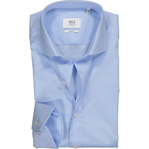 ETERNA 1863 slim fit premium overhemd - 2-ply twill heren overhemd - lichtblauw - Strijkvrij - Boordmaat: 44