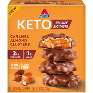 Atkins | Keto | Caramel Almond Clusters | 8 x 26 gram