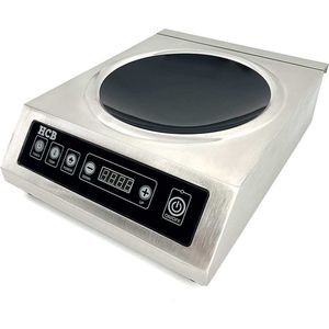 HCB® - Professionele Horeca Inductie kookplaat - wok - 3,5 kW - 230V - RVS