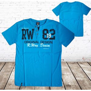 Blauw t-shirt RW -Violento-M-t-shirts heren