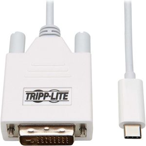 Tripp-Lite U444-010-DE USB-C to DVI Adapter Cable (M/M) - 3.1, Gen 1, Thunderbolt 3, 1920 x 1200, White, 10 ft. (3 m) TrippLite