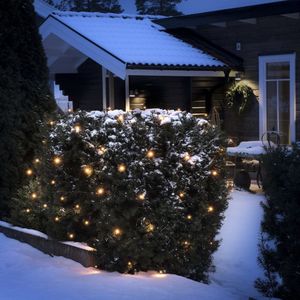 Lichtnet voor buiten - 96 LEDs - 3x3 meter - 2300K amberkleurig - IP44 waterdicht - kerstverlichting buiten - netverlichting