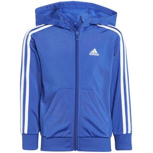 adidas Sportswear Essentials 3-Stripes Shiny Trainingspak - Kinderen - Blauw- 104