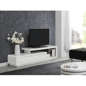 TV-meubel ARTABAN - 2 lades - Gelakt MDF - Wit L 170 cm x H 45 cm x D 40 cm