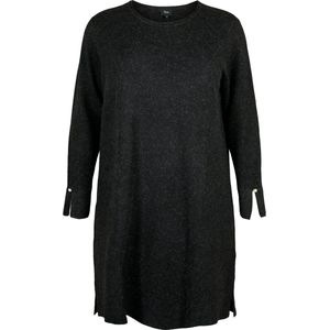 ZIZZI MSUNNY, L/S, ABK DRESS Dames Jurk - Dark Grey - Maat S (42-44)