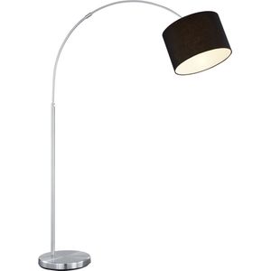 LED Vloerlamp - Torna Hotia - E27 Fitting - Verstelbaar - Rond - Mat Zwart - Aluminium
