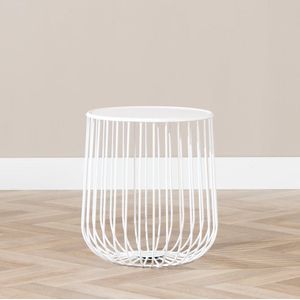 Bronx71® Salontafel Tygo metaal wit - Salontafel rond