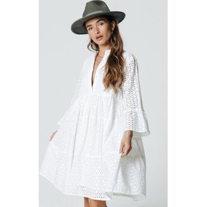 Colourful Rebel Indy Broderie Anglaise Boho Jurk - Maat S