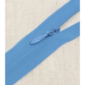 Blinde rits 60cm - Caraïbisch blauw - naadverdekte rits - verstelbaar