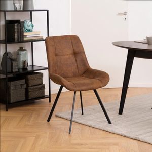 Eetkamerstoel Zundra Camel Preston - Giga Living - Set van 2