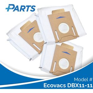 Ecovacs DBX11-11 Stofzakken (3 Stuks, Plus.Parts® alternatief voor D-DB03)