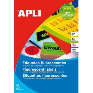 APLI Etiketten / Labels rond 60mm - Rood