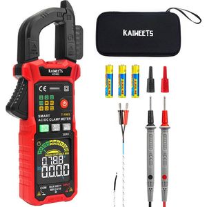KAIWEETS KC602 slimme digitale stroomtang, 6000 tellingen True-RMS, automatisch bereik, AC/DC-stroom, NCV-detectiefunctie