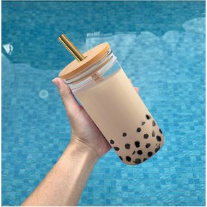 Bubble Tea Beker - Inclusief stalen Bubble Tea rietje - 0,5 L - Herbruikbaar - Boba