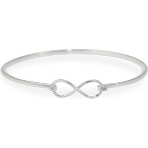 Lovenotes bangle - zilver - infinity - klemsluiting - Ø60 mm