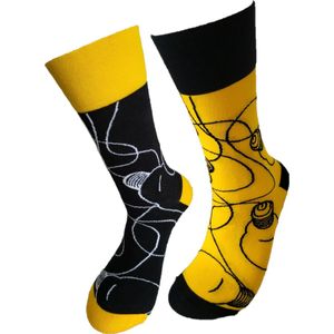 Verjaardag cadeautje voor hem en haar - Lamp sokken Mismatch - Lampen sokken - Leuke sokken - Vrolijke sokken - Luckyday Socks - Sokken met tekst - Aparte Sokken - Socks waar je Happy van wordt - Maat 41-46