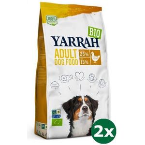 2x15 kg Yarrah dog 100% biologische brok kip hondenvoer NL-BIO-01