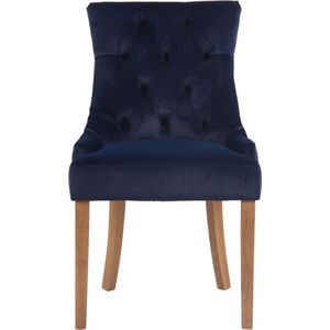 Eetkamerstoel - Stoel - Velvet stoel - Retro - Blauw