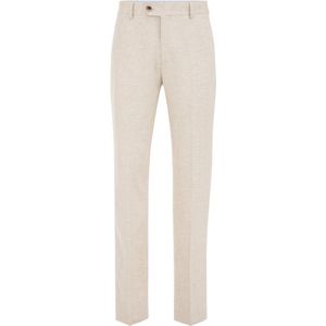 WE Fashion Heren linnen straight fit pantalon