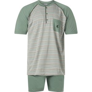 Gentlemen - heren shortama 944230 - knoophals - groen - maat XL