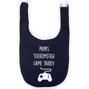 Baby slabbetje | Papa's toekomstige game buddy | Donker blauw