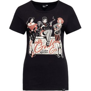 Queen Kerosin Girls Girls Girls T-Shirt Zwart - L