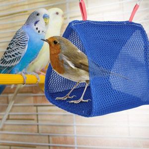 Vogel hangmat, zomer ademend huisdier vogel papegaai nest hangmat bed hamster huis opknoping kooi speelgoed voor parkieten eclectus parkiet valkparkieten dwergpapegaai suikereekhoorn[Blauw]Nesten