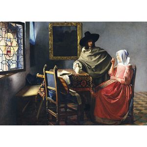 Bluebird puzzel Johannes Vermeer - The Glass of Wine, 1661 - 1000 stukjes.