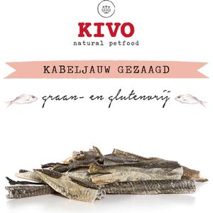 Kivo Petfood Kabeljauw gezaagd 2 zakken x 100 gram - Graanvrij en Glutenvrij